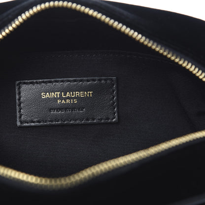 Saint Laurent Velour Matelasse Monogram Lou Belt Bag Black 9 of 16