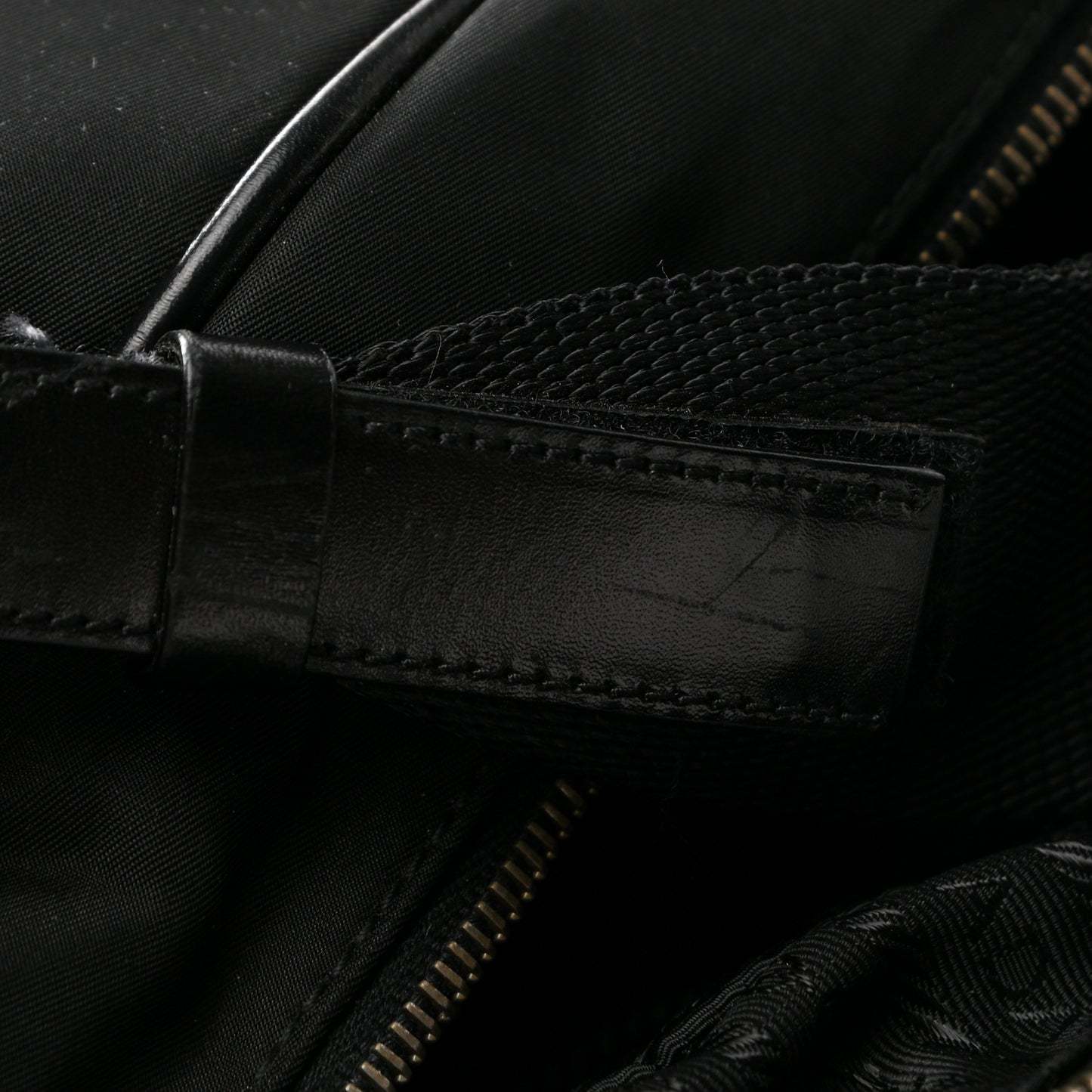 Tessuto Nylon Calfskin Duffle Black