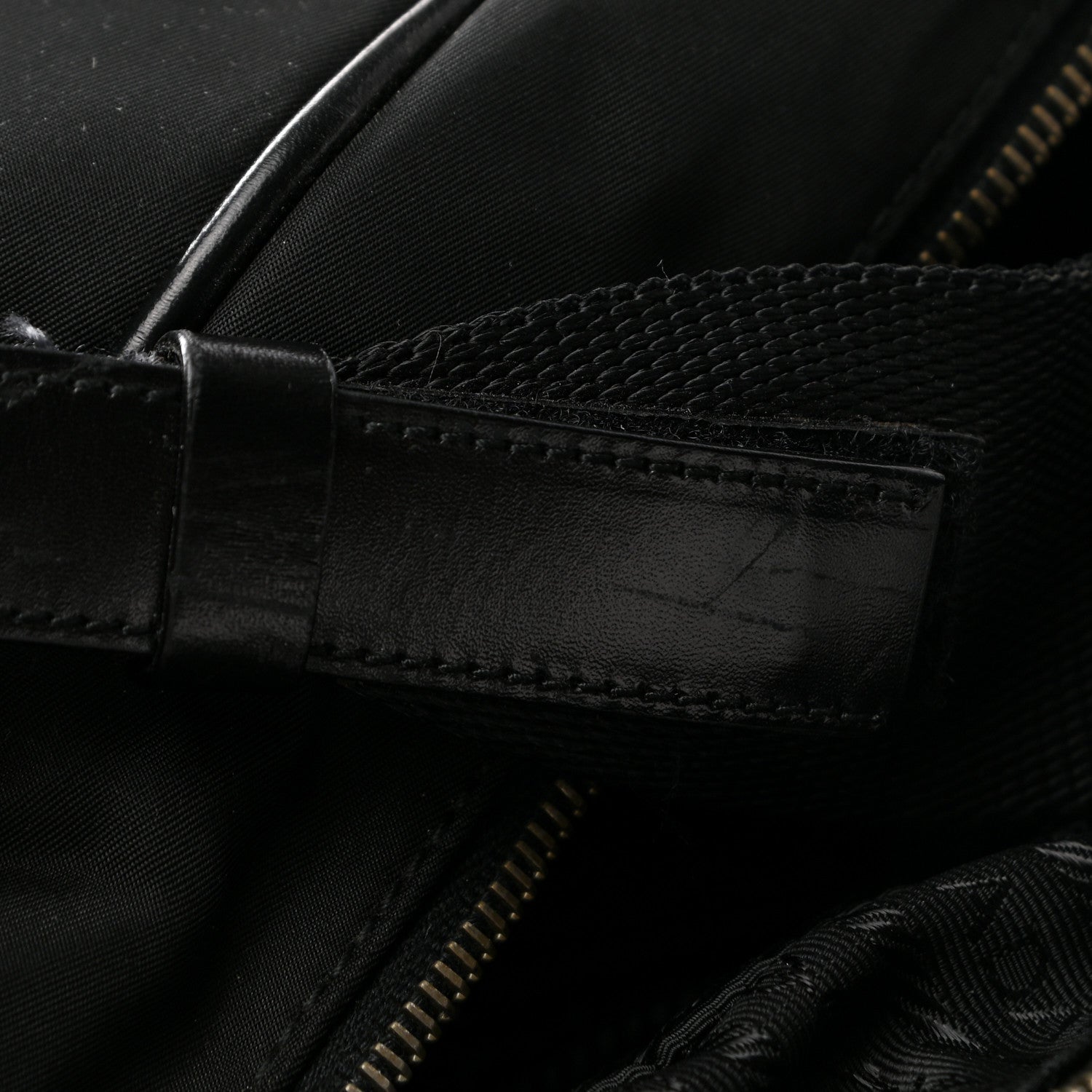 Prada Tessuto Nylon Calfskin Duffle Black 16 of 20