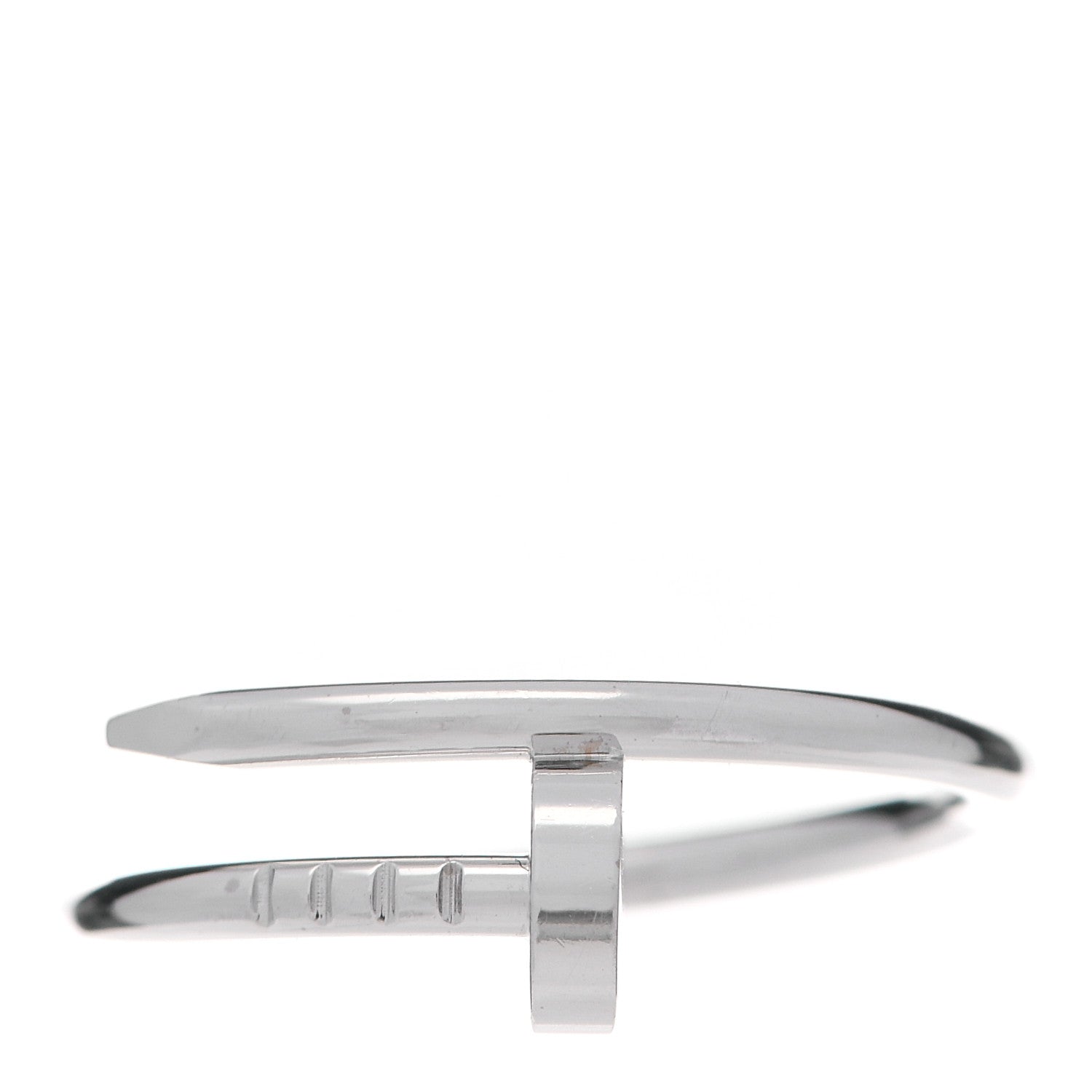 Cartier 18K White Gold Small Juste Un Clou Ring 55 7.25 1 of 6