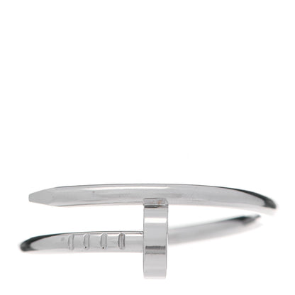 Cartier 18K White Gold Small Juste Un Clou Ring 55 7.25 1 of 6