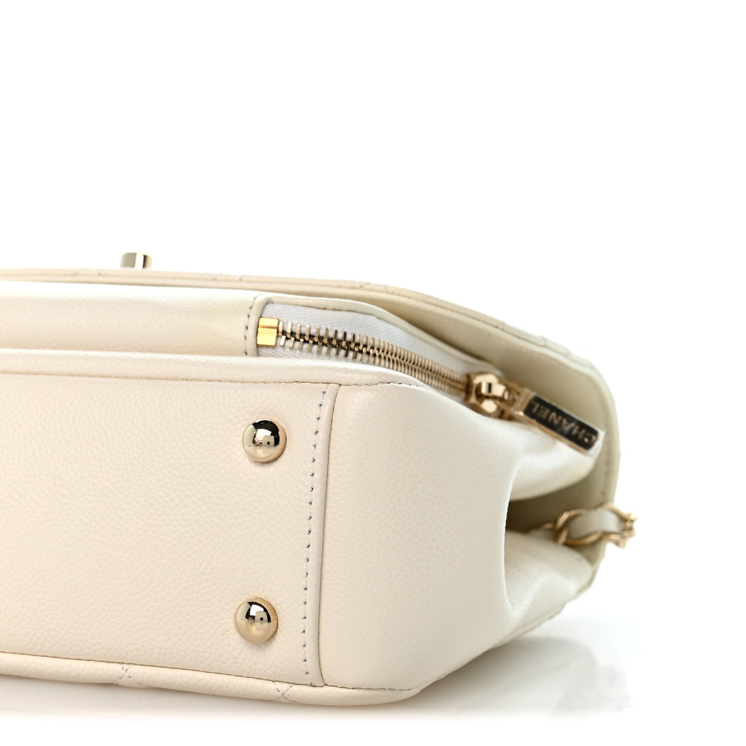 Chanel Caviar Quilted Medium Business Affinity Flap White 10 of 12