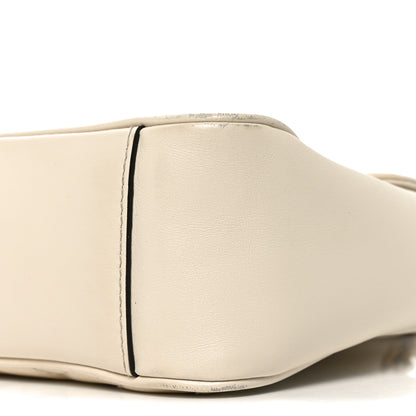Gucci Calfskin Matelasse Small GG Marmont Shoulder Bag White 9 of 10