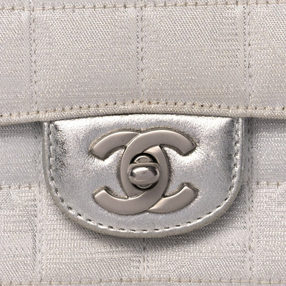Chanel Metallic Nylon Medium Travel Flap Light Silver 12 of 16