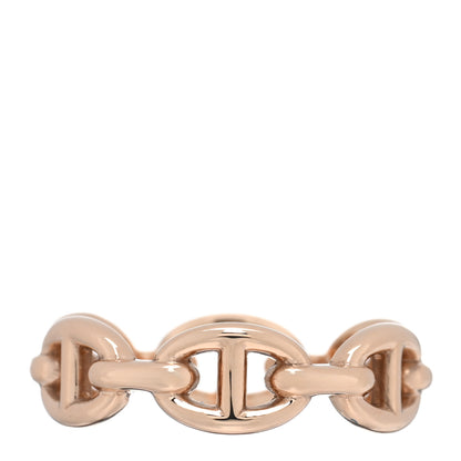 Hermes 18K Rose Gold PM Chaine D'Ancre Enchainee Ring 54 6.75 3 of 5