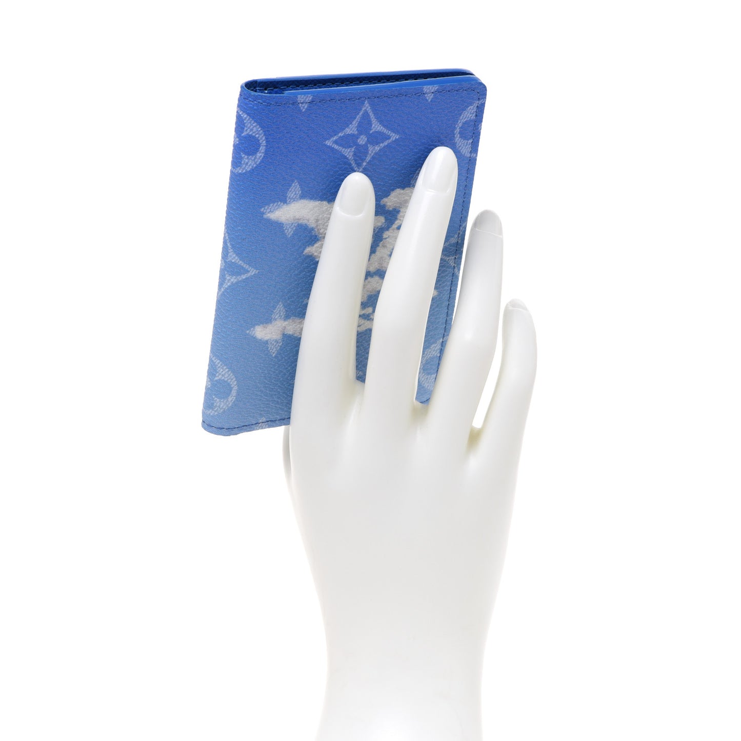 Monogram Clouds Pocket Organizer Blue