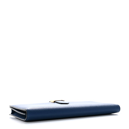 Hermes Grained Monsieur Bearn Gusset Wallet Bleu de Prusse 4 of 8
