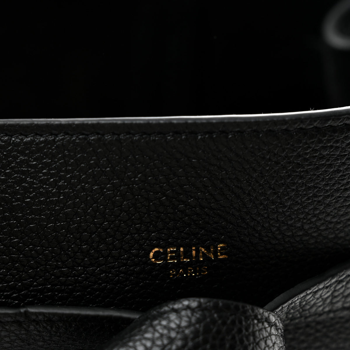 Celine Soft Grained Calfskin Small Belt Cabas Phantom Black 5 of 11