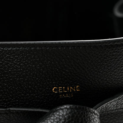 Celine Soft Grained Calfskin Small Belt Cabas Phantom Black 5 of 11