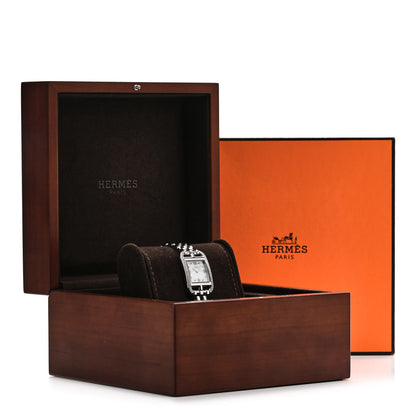 Hermes Stainless Steel Diamond Bezel Mother of Pearl 23mm Cape Cod Quartz Watch 5 of 5