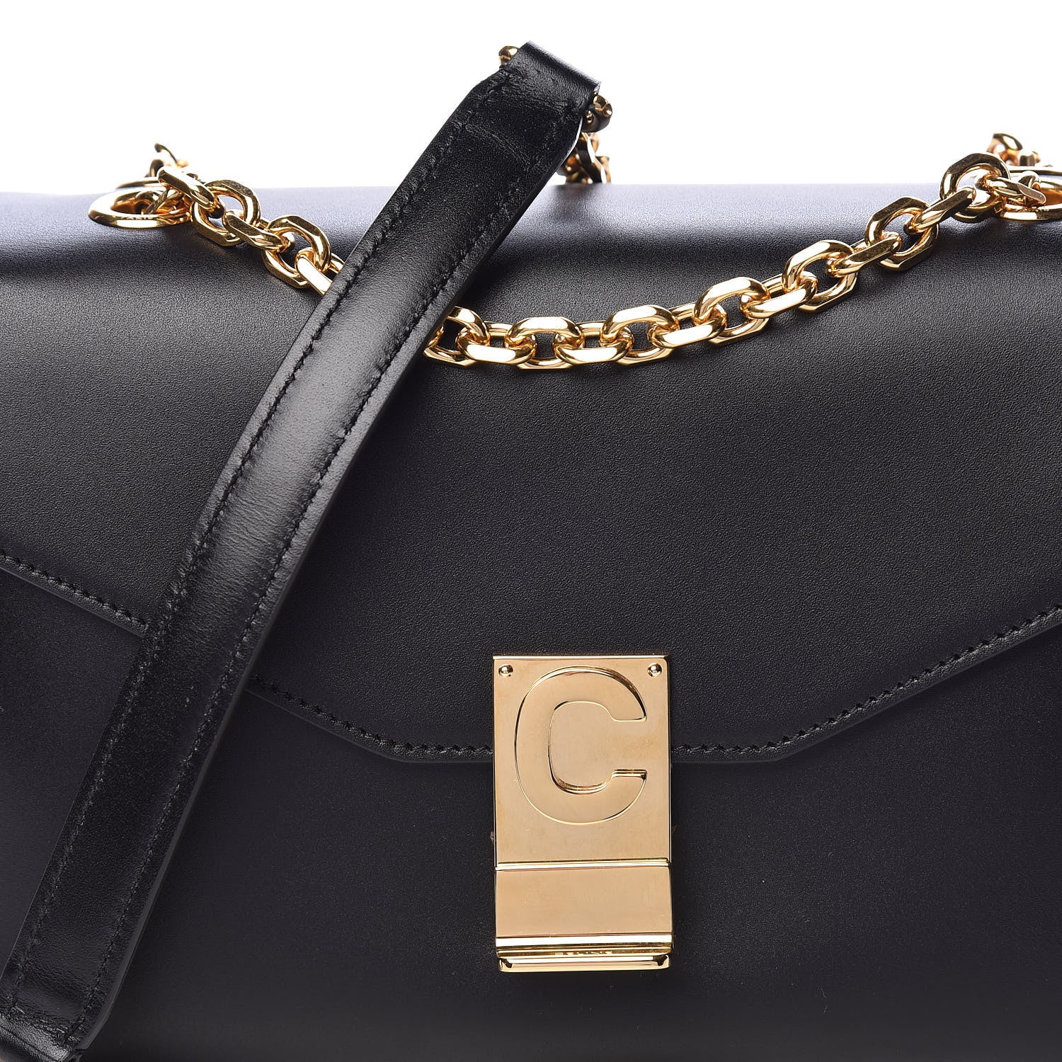 Celine Shiny Calfskin Medium C Bag Black 9 of 9