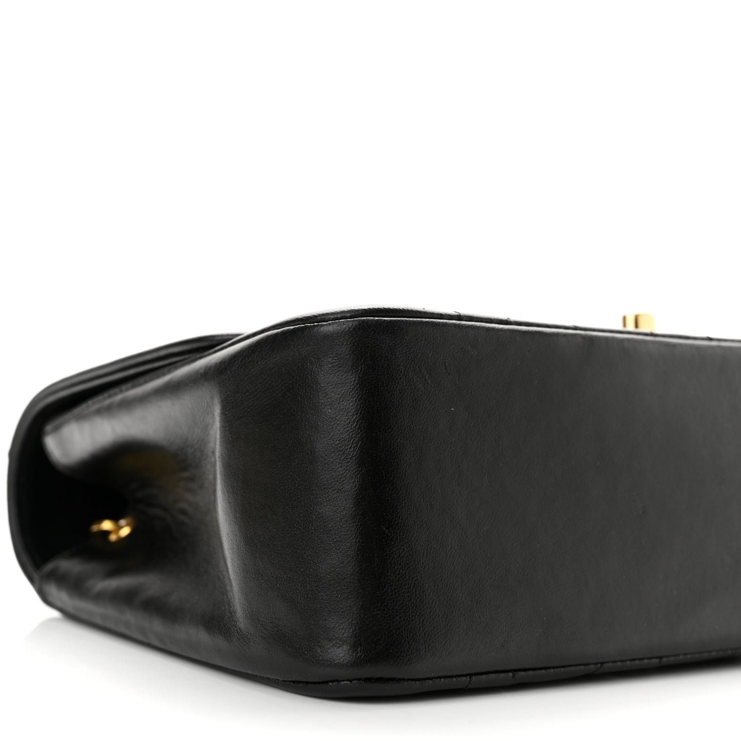 Lambskin Quilted Small Single Flap Black