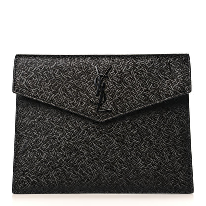 Saint Laurent Grain De Poudre Uptown Baby Pouch Black 1 of 6