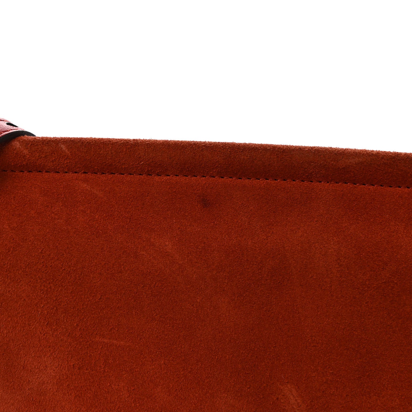 Calfskin Suede Medium Faye Shoulder Bag Sepia Red