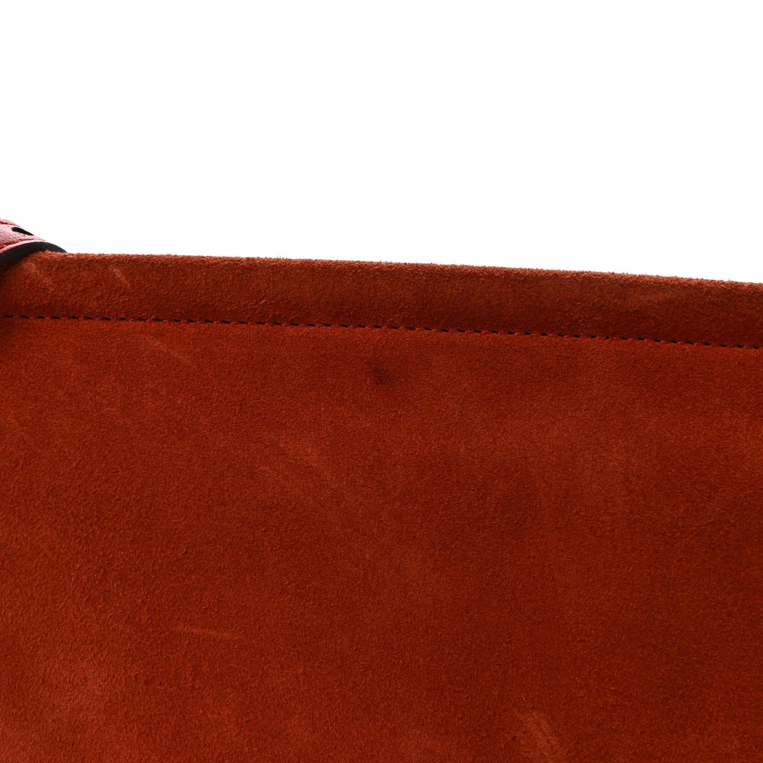 Chloe Calfskin Suede Medium Faye Shoulder Bag Sepia Red 9 of 9