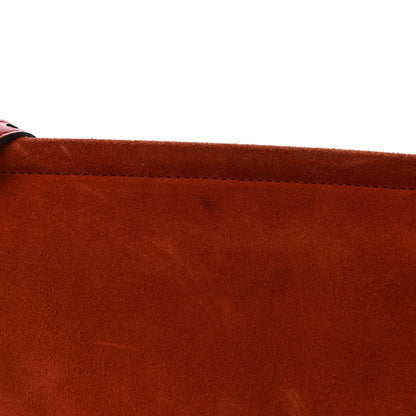 Chloe Calfskin Suede Medium Faye Shoulder Bag Sepia Red 9 of 9