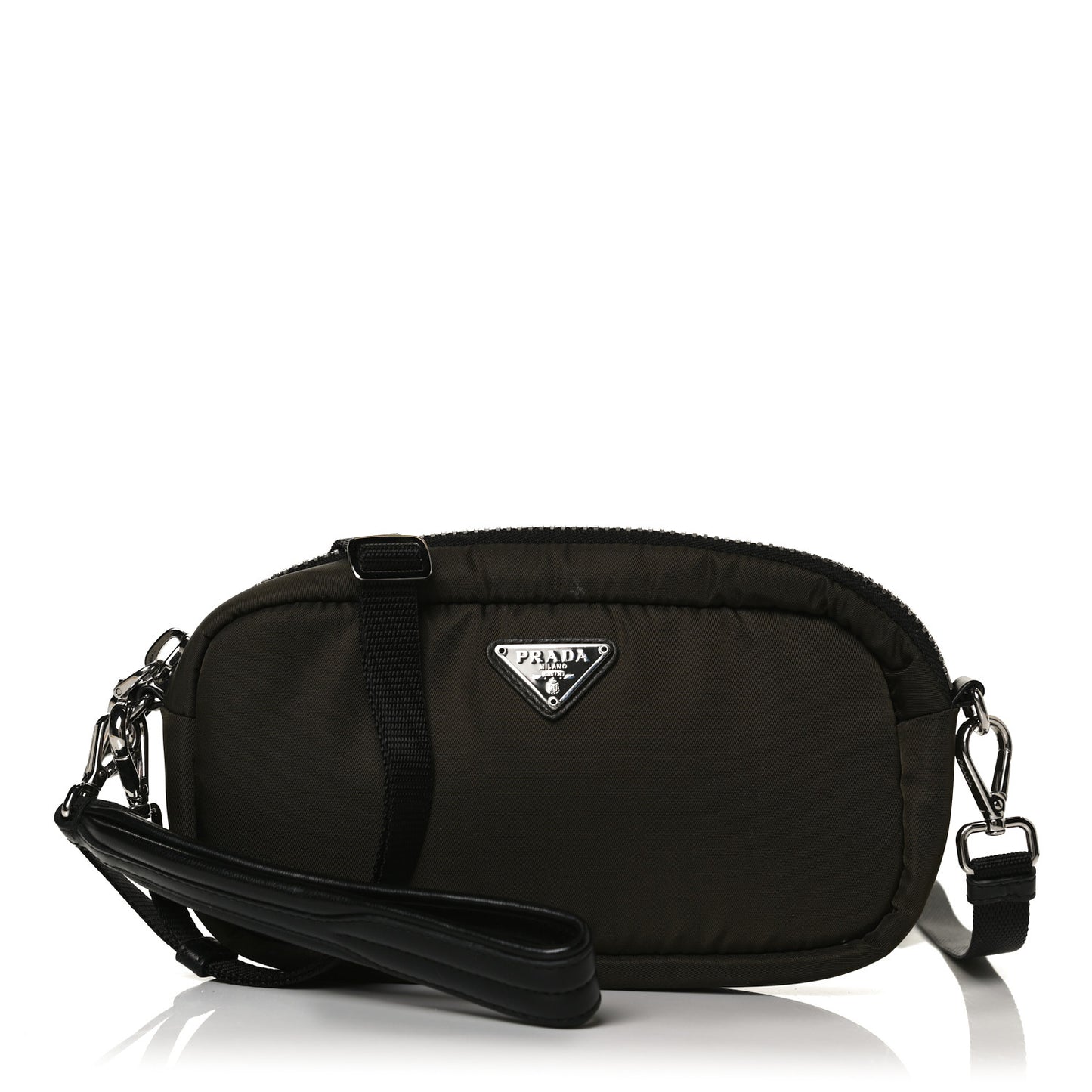 Tessuto Soft Nylon Small Convertible Crossbody Wristlet Militare