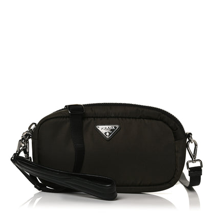 Prada Tessuto Soft Nylon Small Convertible Crossbody Wristlet Militare 1 of 8