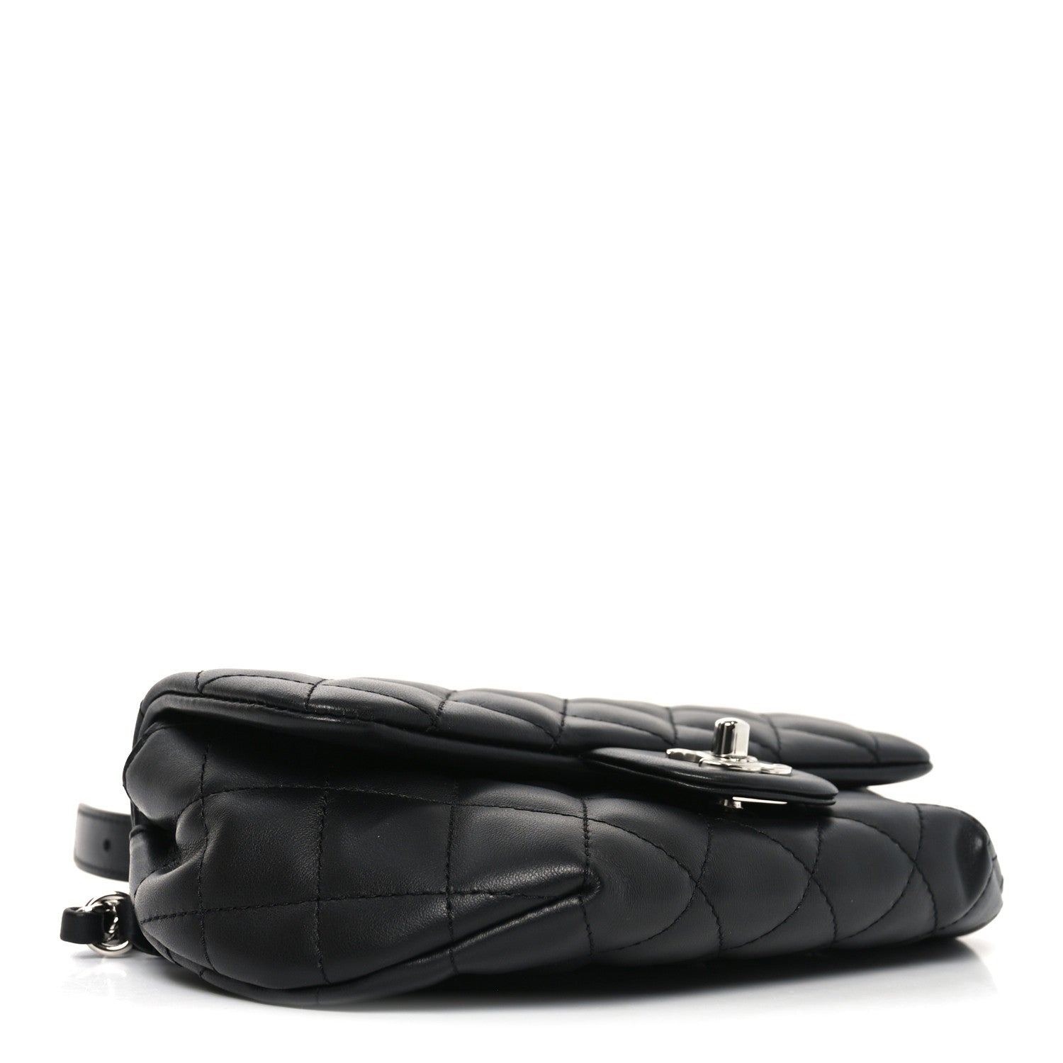Chanel Calfskin Quilted CC Uniform Flap Belt Bag Black 5 of 12