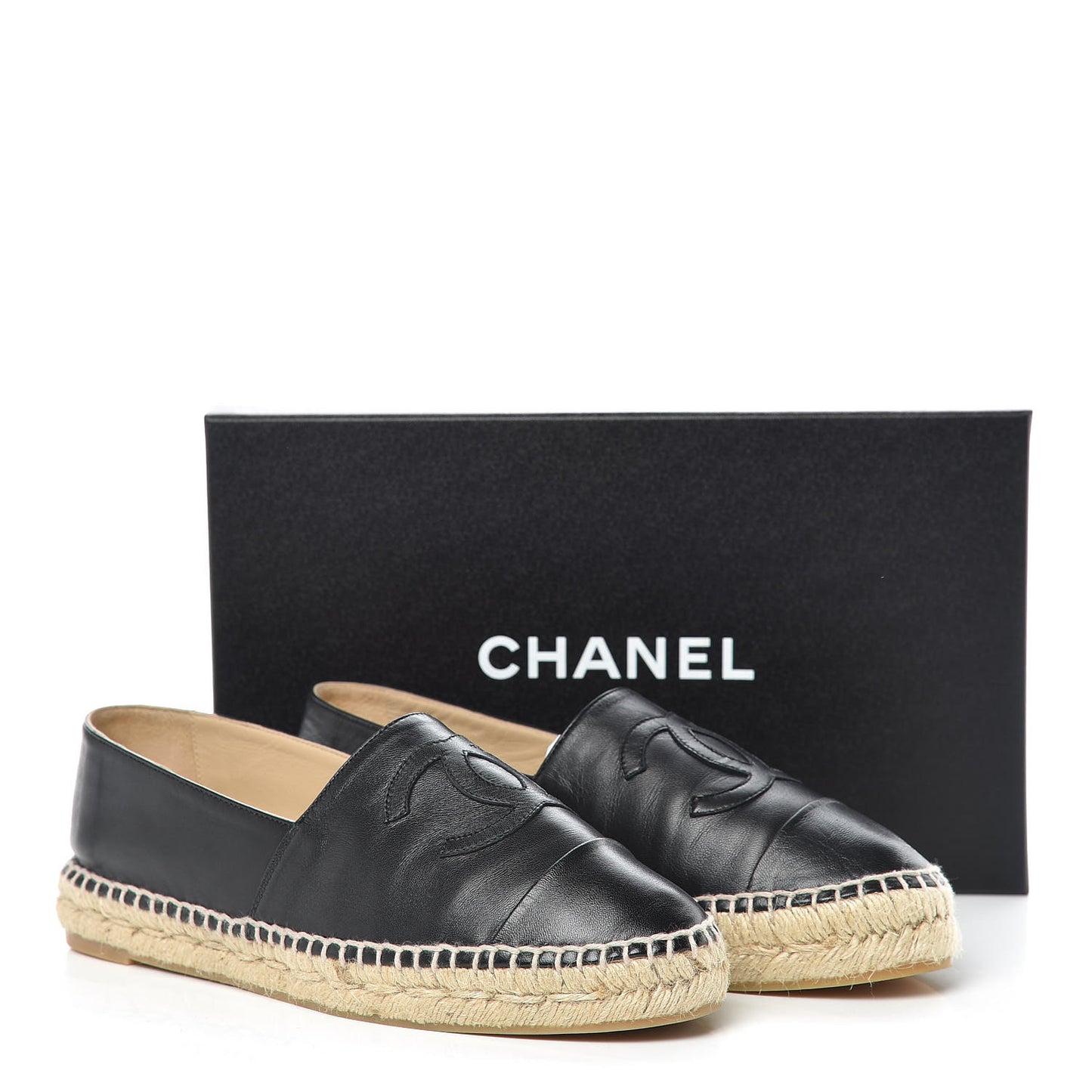 Lambskin CC Espadrilles 40 Black