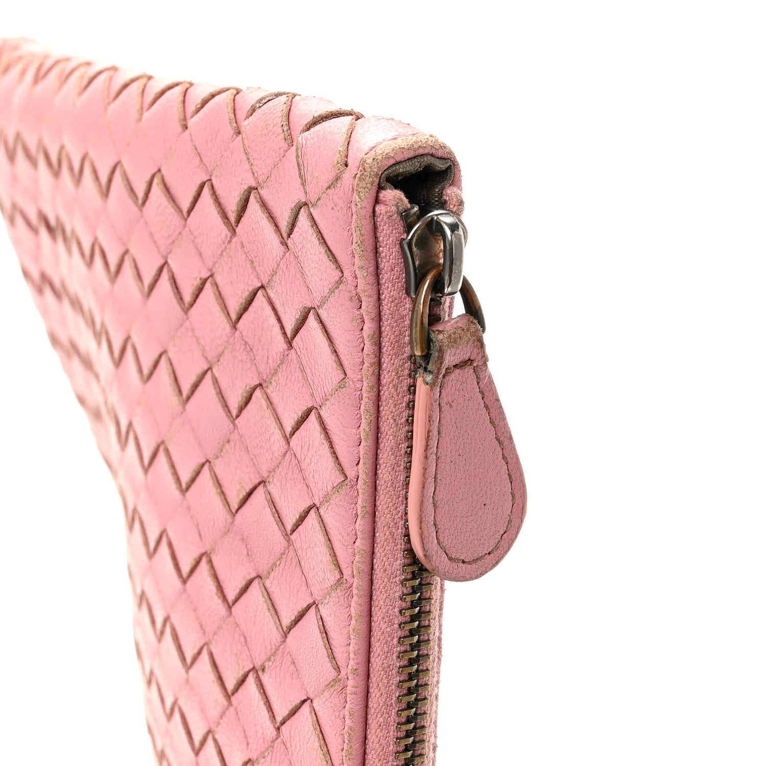 Bottega Veneta Nappa Intrecciato Flat Zip Billetto Pouch Deco Rose 8 of 11