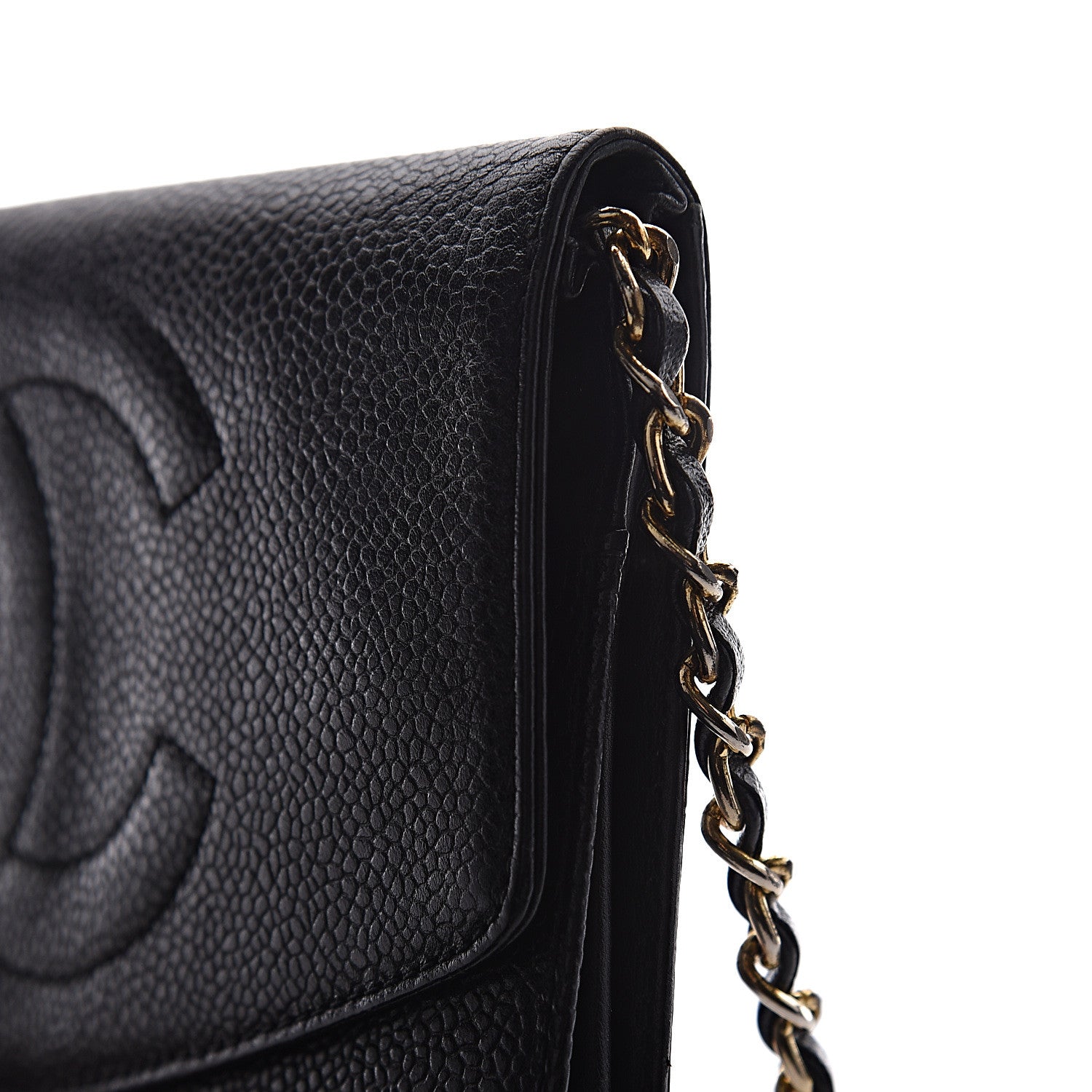 Chanel Caviar Timeless CC Wallet On Chain WOC Black 13 of 18