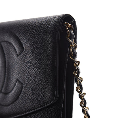 Chanel Caviar Timeless CC Wallet On Chain WOC Black 13 of 18