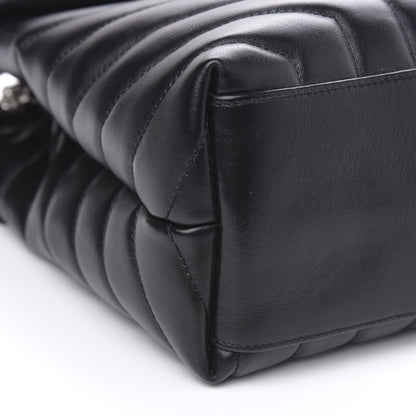 Saint Laurent Calfskin Y Quilted Monogram Medium Loulou Chain Satchel Black 10 of 11
