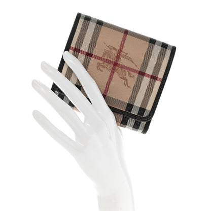 Burberry Haymarket Check Medium Leighton Wallet Chocolate 2 of 11