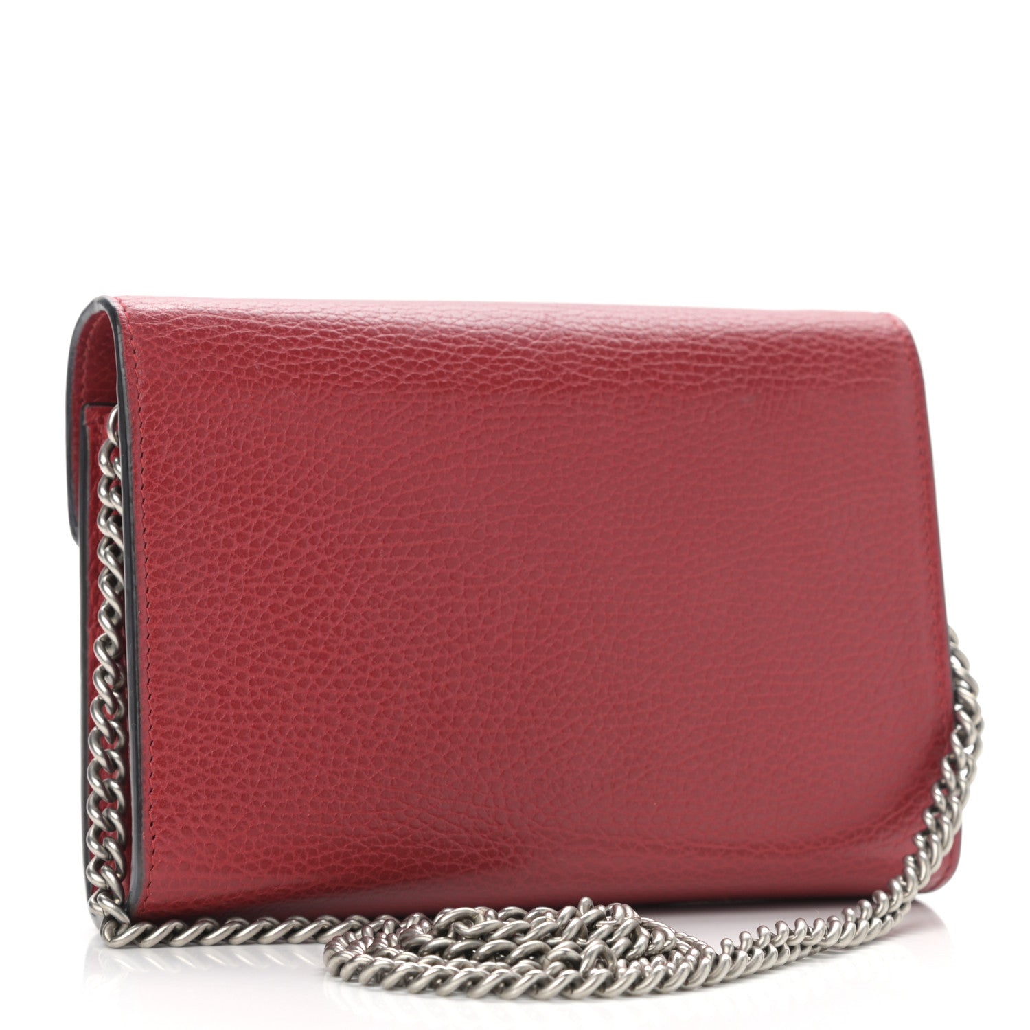 Gucci Calfskin Mini Dionysus Chain Wallet Hibiscus Red 3 of 10