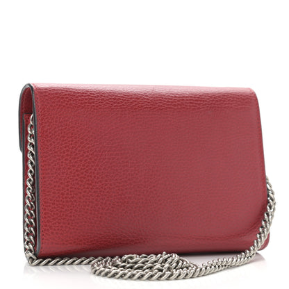Gucci Calfskin Mini Dionysus Chain Wallet Hibiscus Red 3 of 10