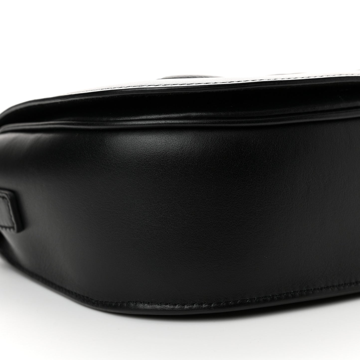 Smooth Calfskin Cuir Triomphe Folco Crossbody Bag Black