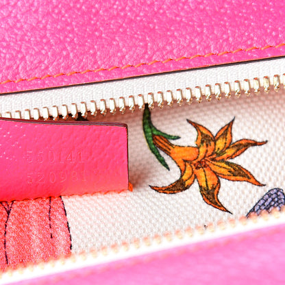 Gucci Canvas Medium Flora Tote Fuchsia 6 of 10