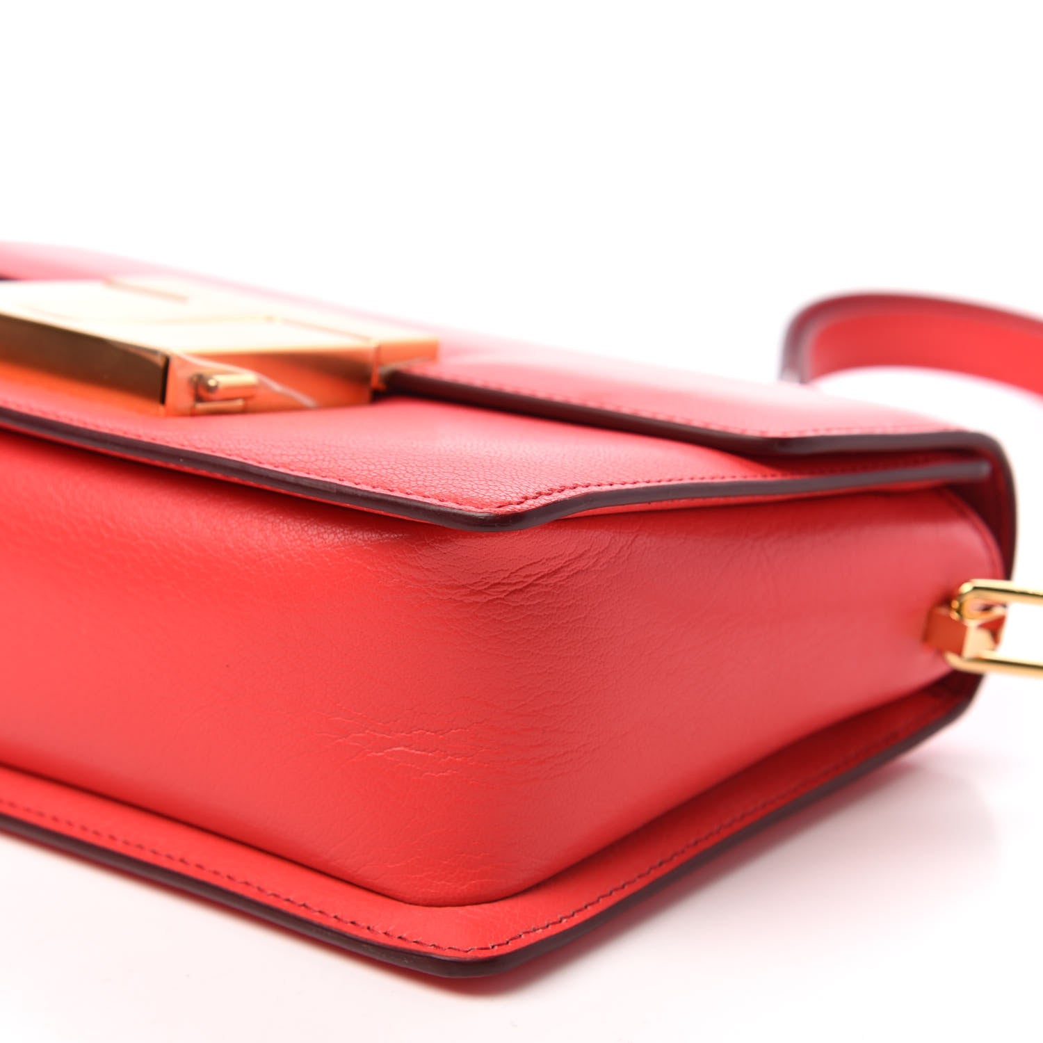 Tom Ford Shiny Goatskin T Clasp Shoulder Bag Red 8 of 9