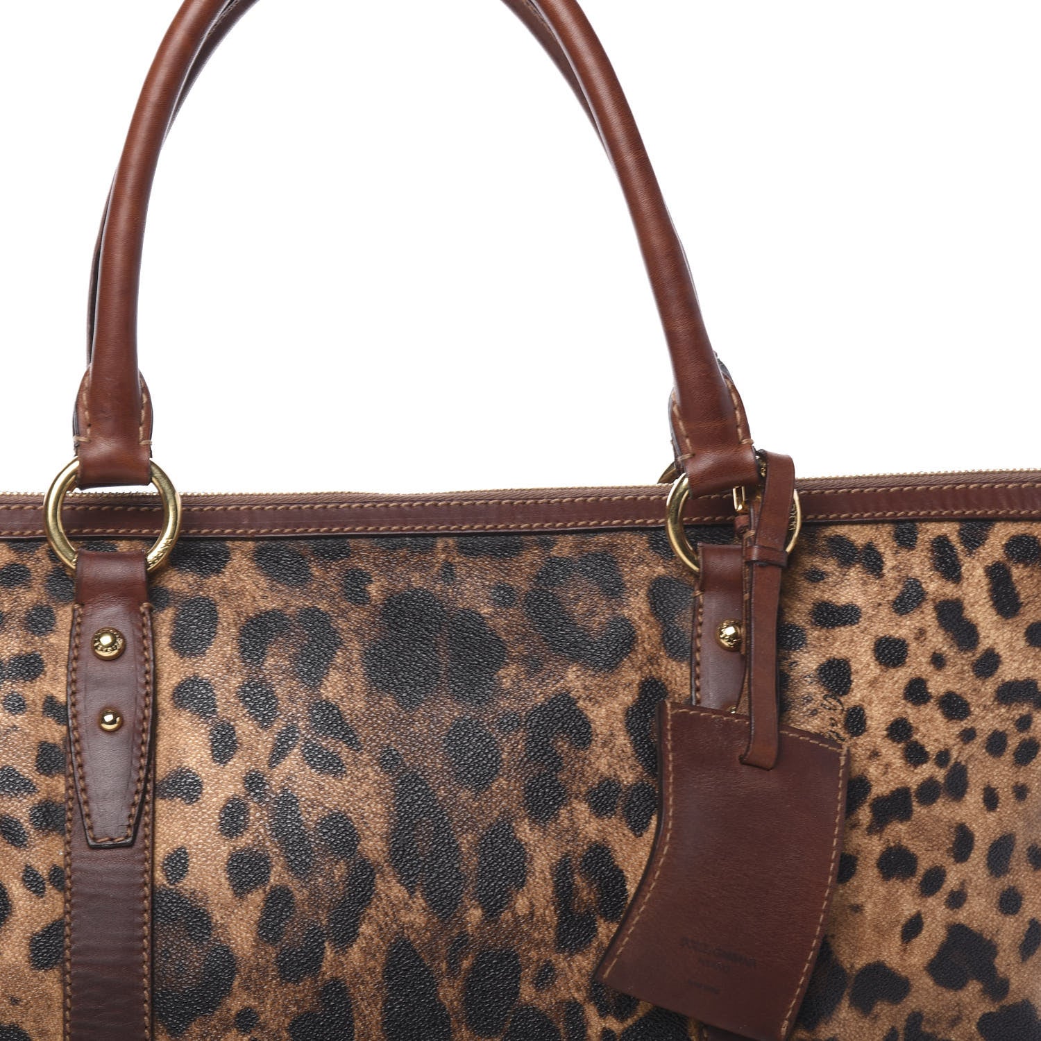 Dolce & Gabbana Coated Canvas Leopard Print Tote 8 of 12