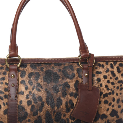 Dolce & Gabbana Coated Canvas Leopard Print Tote 8 of 12