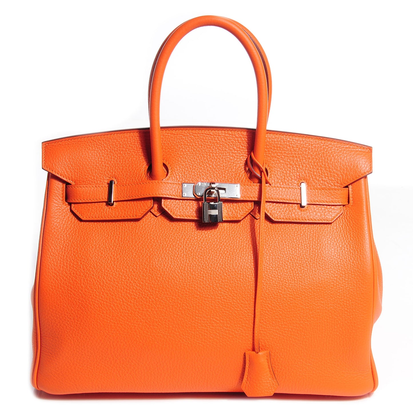 Taurillon Clemence Birkin 35 Feu Orange
