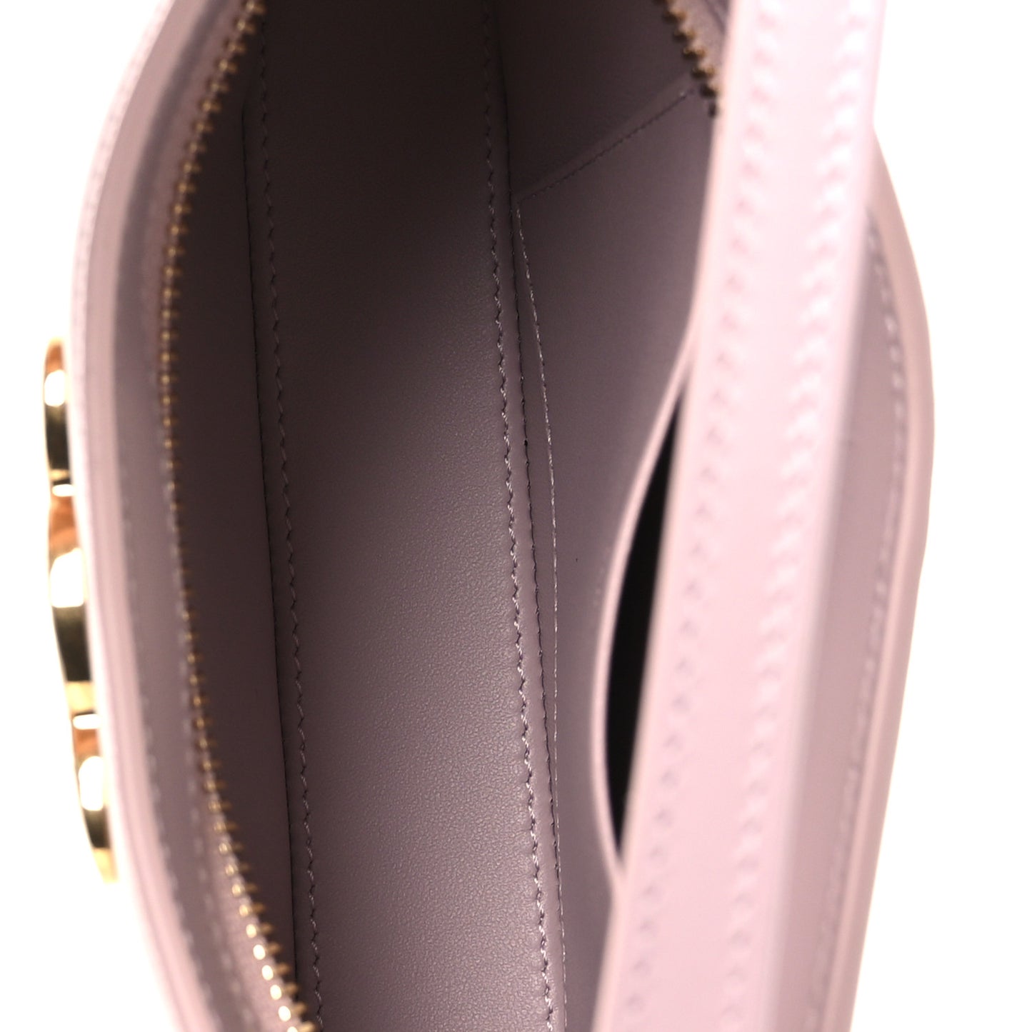 Shiny Calfskin Medium Tilly Triomphe Shoulder Bag Bleached Pink