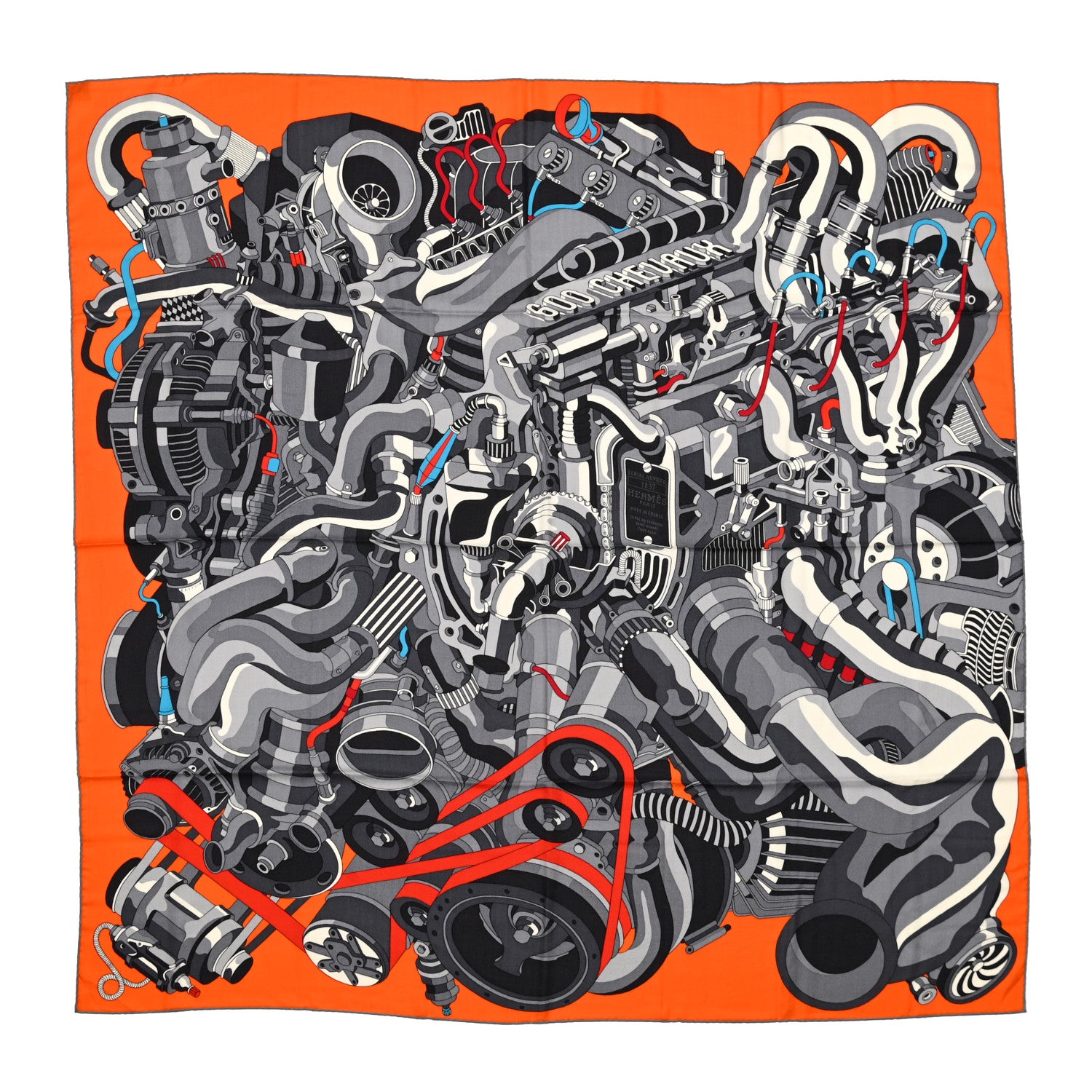 Hermes Cashmere Silk 600 Chevaux Shawl 140 1 of 5