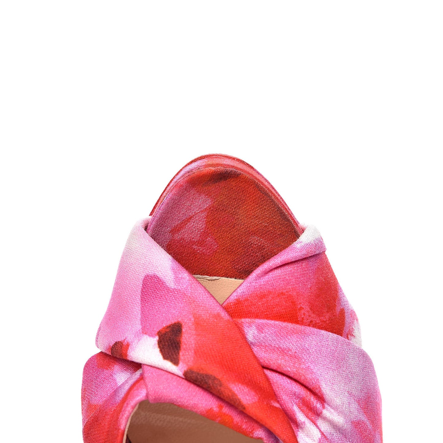 Fabric Volpi Popi Peep Toe 150 Platform Sandals 39.5 Pink
