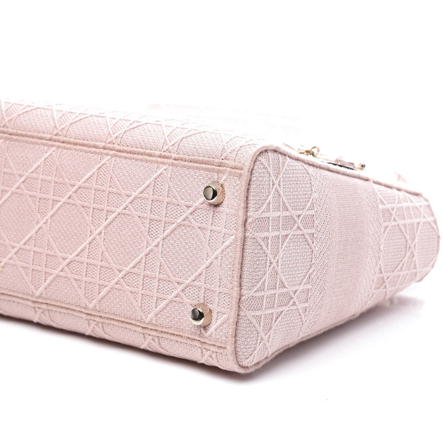 Christian Dior Canvas Embroidered Medium Lady D-Lite Bois De Rose 6 of 9