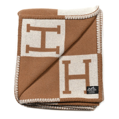 Hermes Wool Cashmere Avalon Blanket Ecru Camel 3 of 6