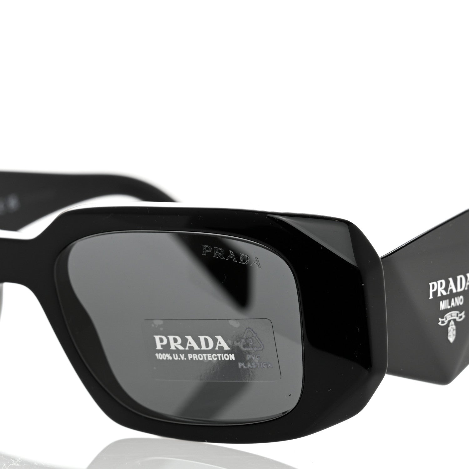 Prada Acetate Symbole Sunglasses SPR 17W Black 7 of 8