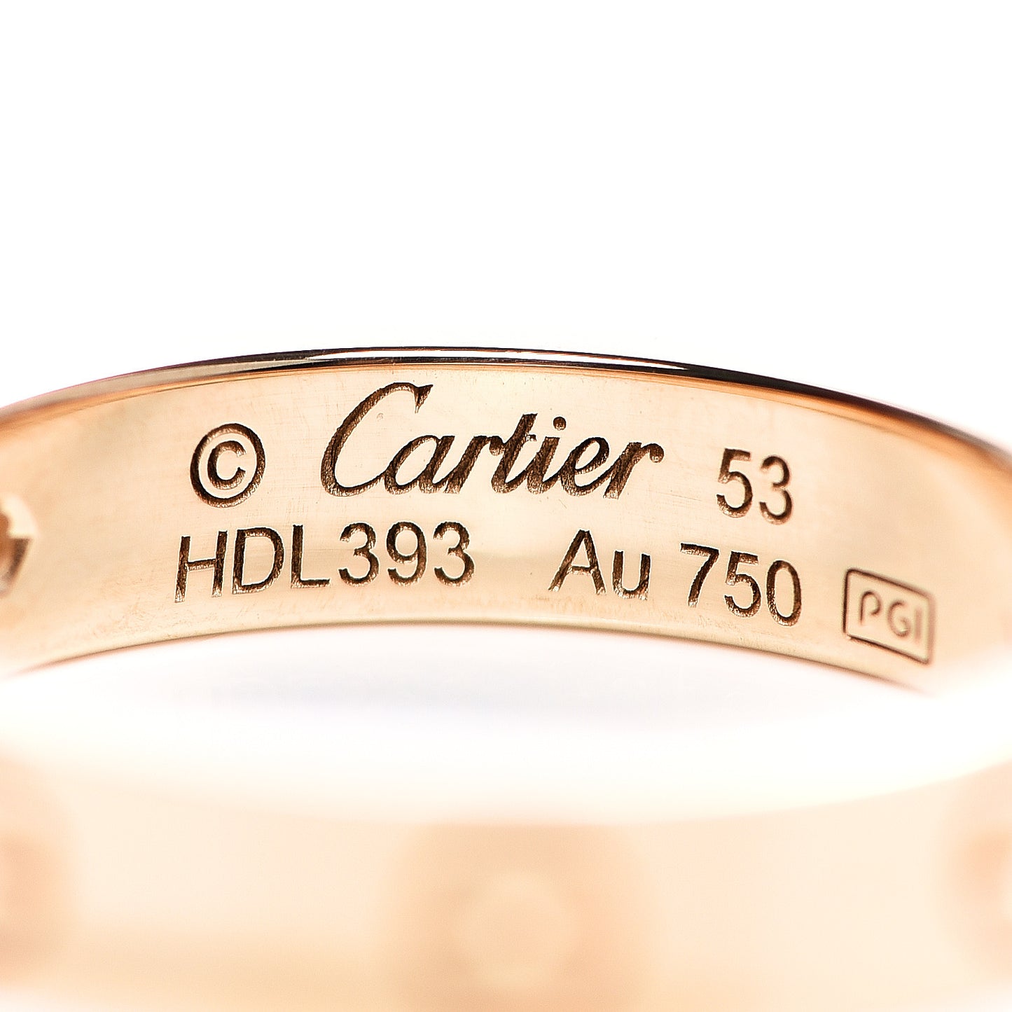 18K Yellow Gold Diamond 4mm LOVE Wedding Band Ring 53 6.25
