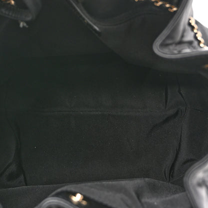Chanel Lambskin Quilted CC Dweller Drawstring Tote Black 4 of 9