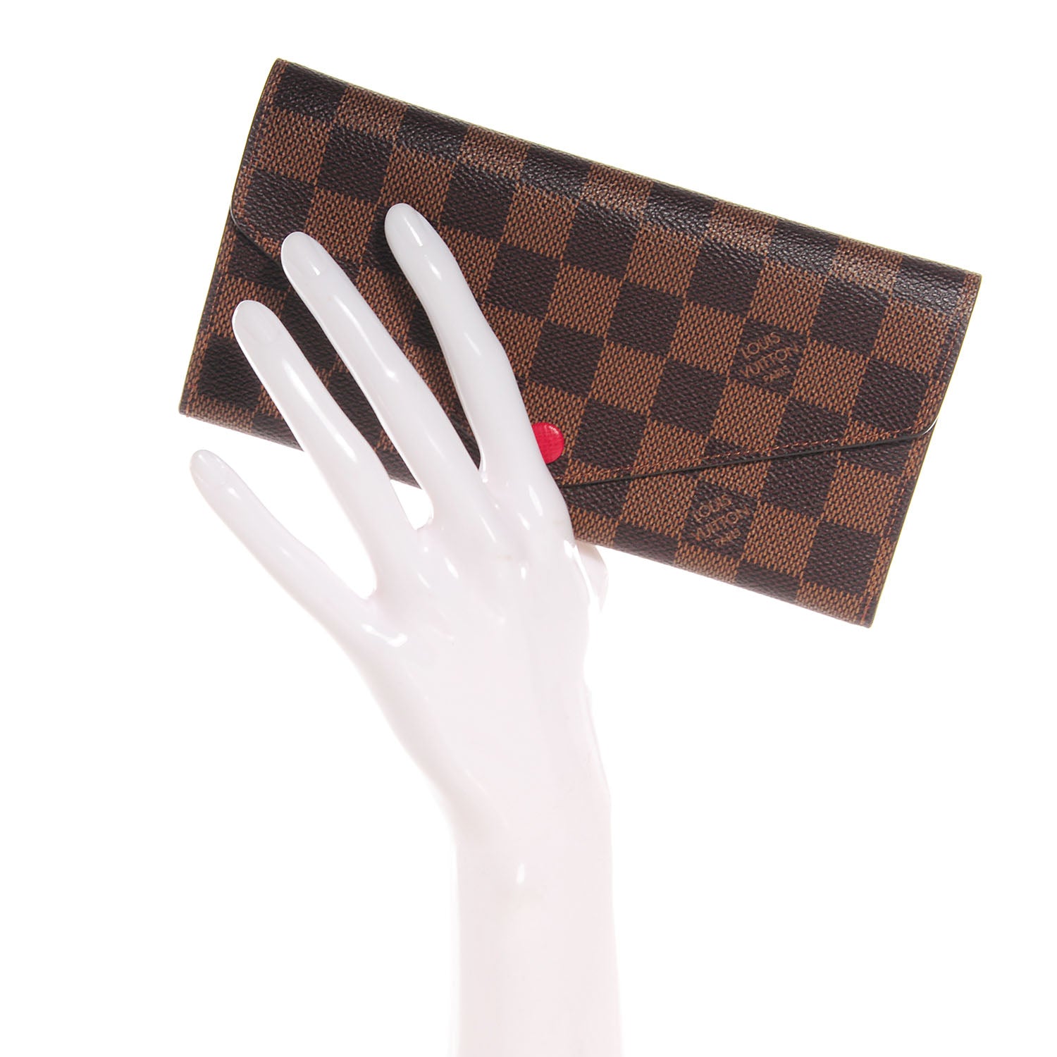Louis Vuitton Damier Ebene Josephine Wallet Red 2 of 7