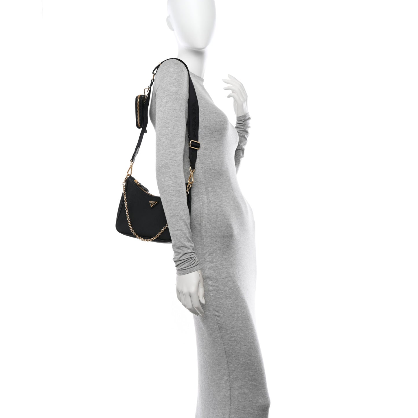 Saffiano Lux Re-Edition 2005 Shoulder Bag Black