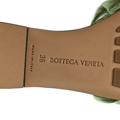 Bottega Veneta Metallic Nappa Reflection Matelasse Padded Flat Sandals 36 Pistachio 7 of 7