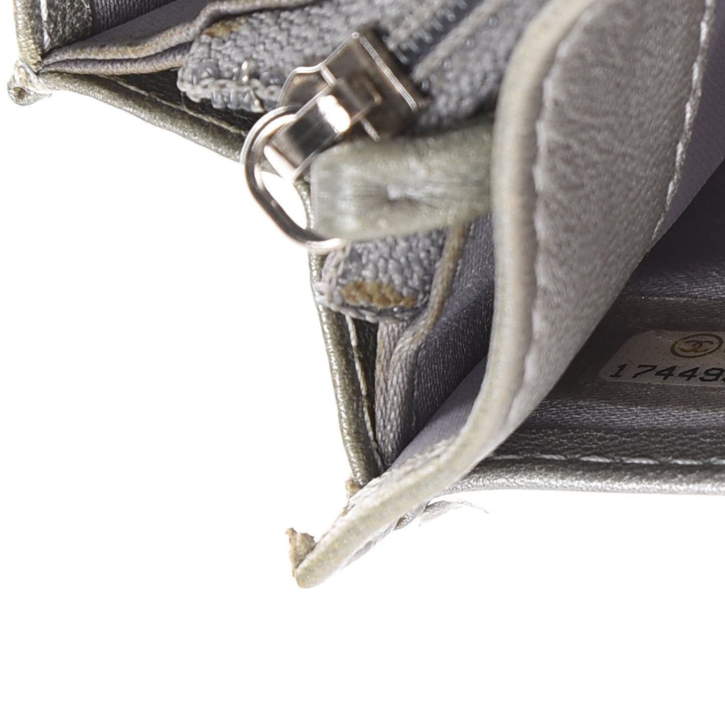 Lambskin Camellia Embossed Yen Wallet Black