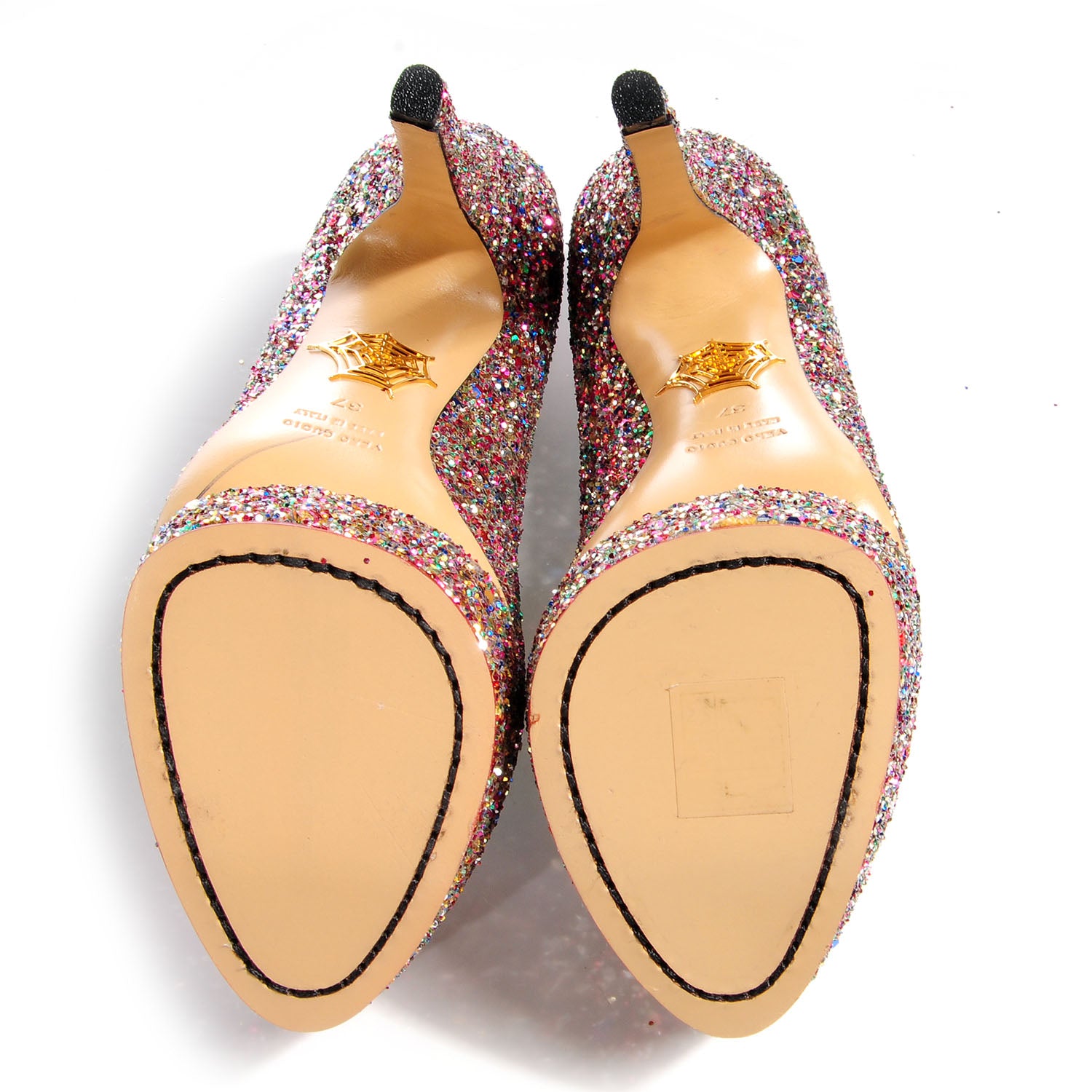 FASHIONPHILE CHARLOTTEOLYMPIAGlitterPriscillaPlatformPump37Multicolor 5 of 6